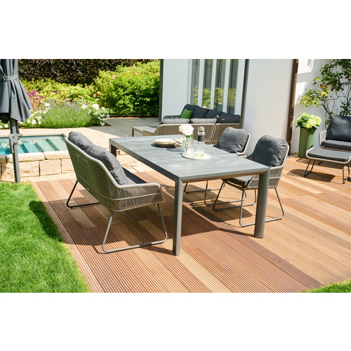 Thumbnail - SIENA GARDEN Dining-Lounge »KANSAS«, BxHxL: 130 x 85,5 x 70 cm - grau