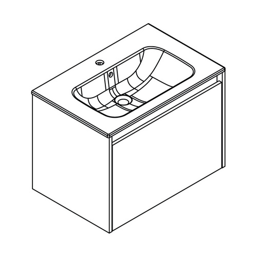 Thumbnail - FACKELMANN Waschplatz-Set »Compact Line«, BxHxT: 710 x 515 x 465 mm, Sonoma-Eiche - braun