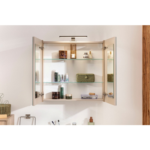 Thumbnail - FACKELMANN Spiegelschrank »Compact Line«, BxHxT: 700 x 680 x 156 mm, Kaschmir grau