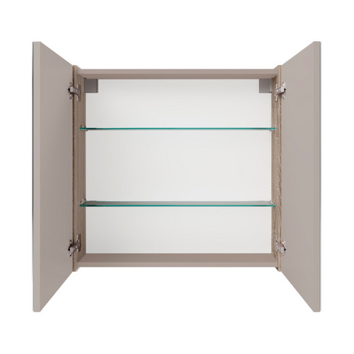 Thumbnail - FACKELMANN Spiegelschrank »Compact Line«, BxHxT: 700 x 680 x 156 mm, Sonoma-Eiche - braun