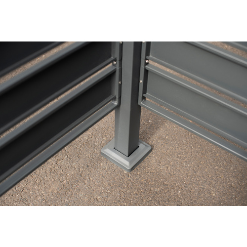 Thumbnail - Westmann Mülltonnenbox »Planum«, BxHxT: 250 x 150 x 90 cm, für 3 x 240 L Mülltonnen, Stahl - grau