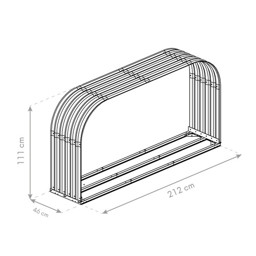 Westmann Kaminholzregal »Hajo«, BxHxT: 212 x 111 x 46 cm, Stahlblech - grau (Rabatt: 16 %) Westmann Kaminholzregal »Hajo«, BxHxT: 212 x 111 x 46 cm, Stahlblech - grau (Rabatt: 16 %)