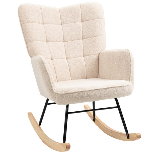Thumbnail - HOMCOM Schaukelstuhl, LxBxH: 71 x 92 x 101 cm - beige