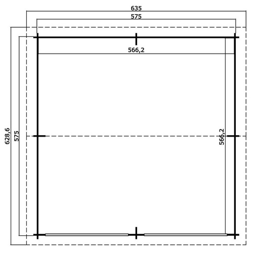 Thumbnail - LASITA MAJA Blockgarage »Falkland«, BxT: 628,6 x 635 cm (Außenmaß), Holz - braun