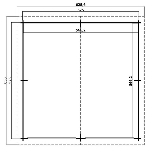 Thumbnail - LASITA MAJA Blockgarage »Falkland«, BxT: 628,6 x 635 cm (Außenmaß), Holz - braun