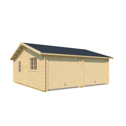 Thumbnail - LASITA MAJA Blockgarage »Falkland«, BxT: 628,6 x 635 cm (Außenmaß), Holz - braun