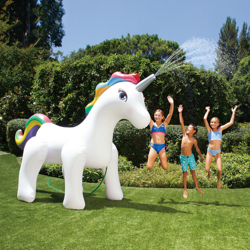 Thumbnail - SUMMER WAVES® Wassersprinkler »Einhorn«, B x H x L: 127 x 284 x 211 cm - weiss