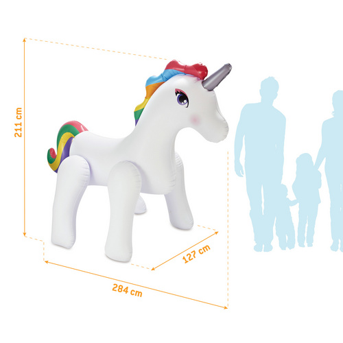 Thumbnail - SUMMER WAVES® Wassersprinkler »Einhorn«, B x H x L: 127 x 284 x 211 cm - weiss