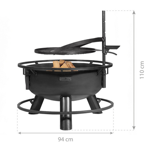 Thumbnail - CookKing Feuerschale »Bandito 80«, BxHxT: 94 x 110 x 94 cm, schwarz