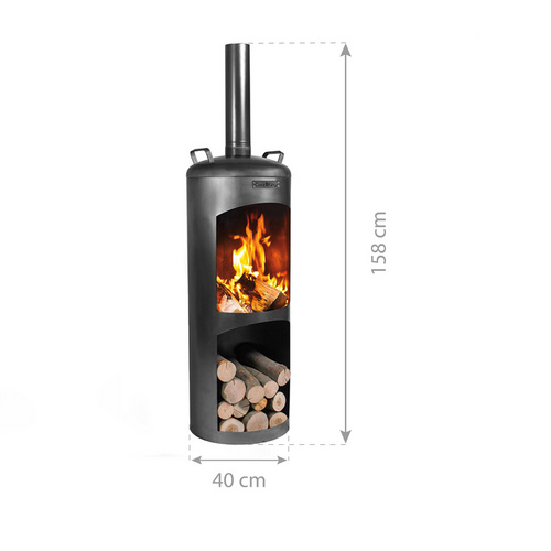 CookKing Outdoor-Ofen »Faro«, BxHxT: 40 x 158 x 40 cm, schwarz