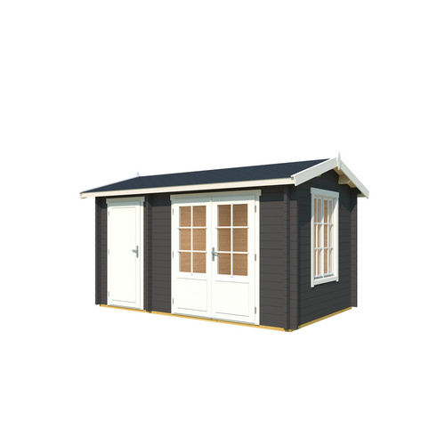 LASITA MAJA Gartenhaus »Wrexham«, BxHxT: 430 x 250,8 x 283,5 cm, (Außenmaß inkl. Dachüberstand), carbongrau |  Holz