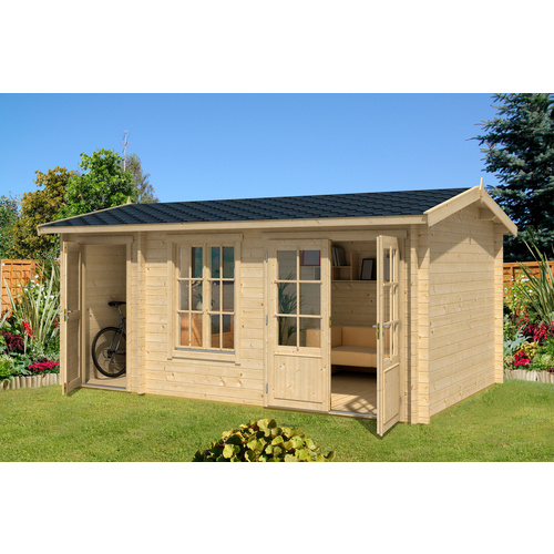 LASITA MAJA Gartenhaus »Wrexham«, BxHxT: 525 x 250,8 x 350,8 cm (Außenmaß inkl. Dachüberstand), naturbelassen - braun |  Holz