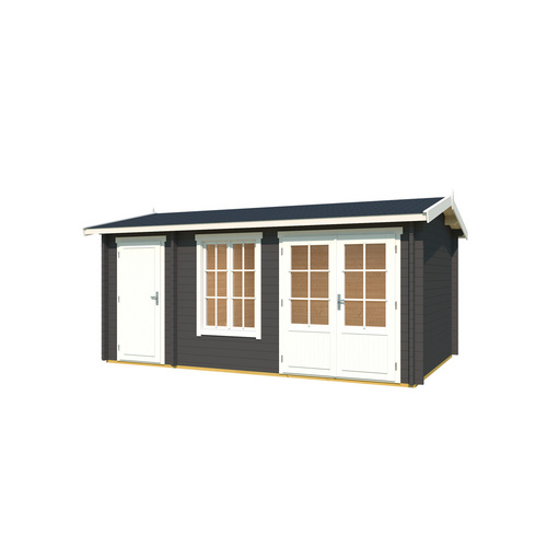 LASITA MAJA Gartenhaus »Wrexham«, BxHxT: 525 x 250,8 x 350,8 cm (Außenmaß inkl. Dachüberstand), carbongrau |  Holz