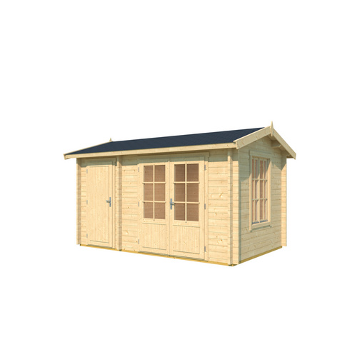 LASITA MAJA Blockbohlenhaus »Wrexham«, BxHxT: 430 x 250,8 x 283,5 cm (Außenmaß inkl. Dachüberstand), naturbelassen - braun |  Holz