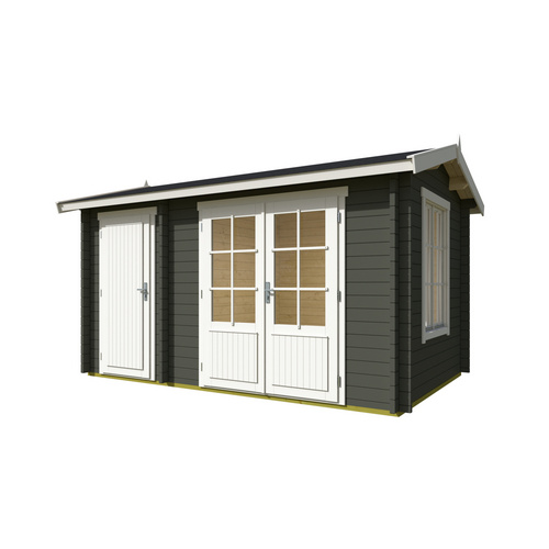 LASITA MAJA Gartenhaus »Wrexham«, BxHxT: 430 x 250,8 x 283,5 cm, (Außenmaß inkl. Dachüberstand), grüngrau - gruen |  Holz