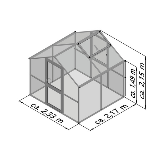 KGT Gewächshaus »Rose«, 5,06 m², Kun...