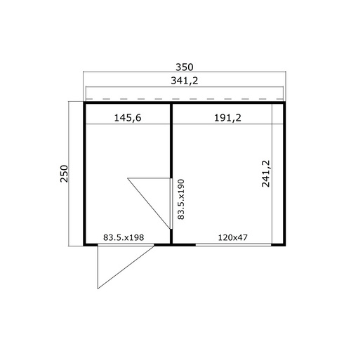 LASITA MAJA Gartenhaus »Sardinia«, BxHxT: 350 x 239,4 x 250 cm (Außenmaß inkl. Dachüberstand), carbongrau |  Holz
