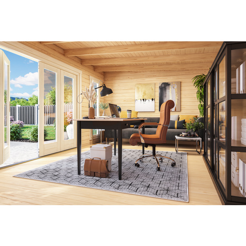 LASITA MAJA Gartenhaus »Sussex«, BxHxT: 630 x 239,4 x 470 cm (Außenmaß inkl. Dachüberstand), lichtgrau |  Holz