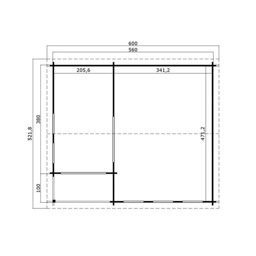 LASITA MAJA Gartenhaus »Sri Lanka«, BxHxT: 600 x 285 x 321,8 cm (Außenmaß inkl. Dachüberstand), schwedenrot |  Holz