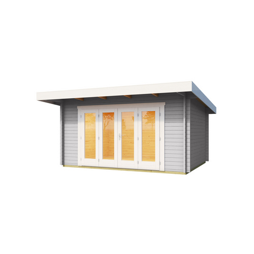 LASITA MAJA Gartenhaus »Sussex«, BxHxT: 450 x 239,4 x 410 cm (Außenmaß inkl. Dachüberstand), lichtgrau |  Holz