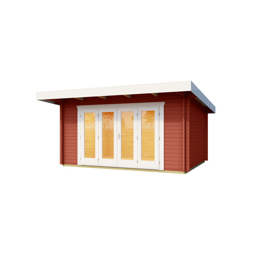 LASITA MAJA Gartenhaus »Sussex«, BxHxT: 450 x 239,4 x 410 cm, (Außenmaß inkl. Dachüberstand), schwedenrot |  Holz