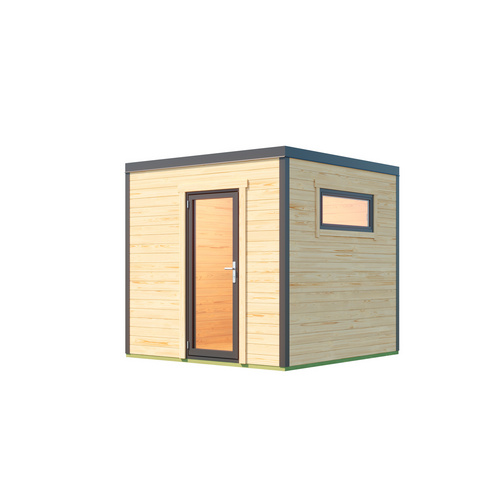 LASITA MAJA Gartenhaus »Sardinia«, BxHxT: 250 x 239,4 x 250 cm (Außenmaß inkl. Dachüberstand), naturbelassen - braun |  Holz