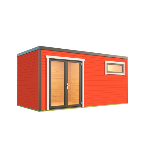 LASITA MAJA Blockbohlenhaus »Sardinia«, BxHxT: 500 x 239,4 x 250 cm (Außenmaß inkl. Dachüberstand), rot |  Holz