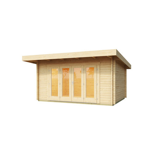 LASITA MAJA Gartenhaus »Sussex«, BxHxT: 450 x 239,4 x 410 cm (Außenmaß inkl. Dachüberstand), naturbelassen - braun |  Holz