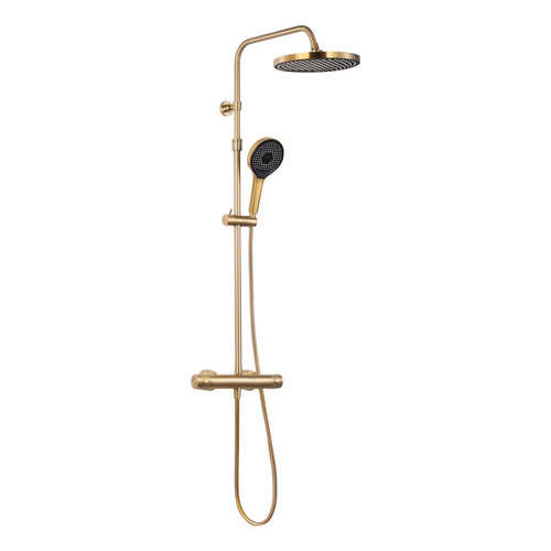 SCHÖNER WOHNEN KOLLEKTION Duschsystem »Glaia«, BxHxL: 37 x 114 x 31,5 cm, Metall, mattgold - goldfarben