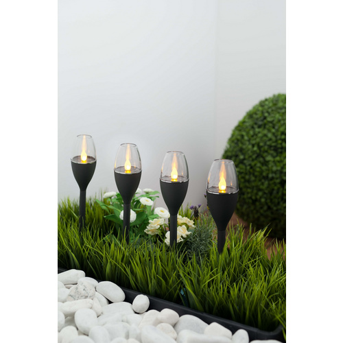 Thumbnail - CASAYA LED-Solarleuchte »Lorcan 2.0«, 4er Set, ØxH: 6,1 x 37,7 cm, Kunststoff, anthrazit - grau