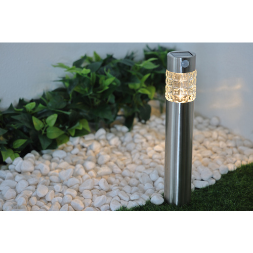 Thumbnail - CASAYA LED-Solarleuchte »Tale«, ØxH: 7,5 x 56 cm, Glas, silberfarben, warmweiß