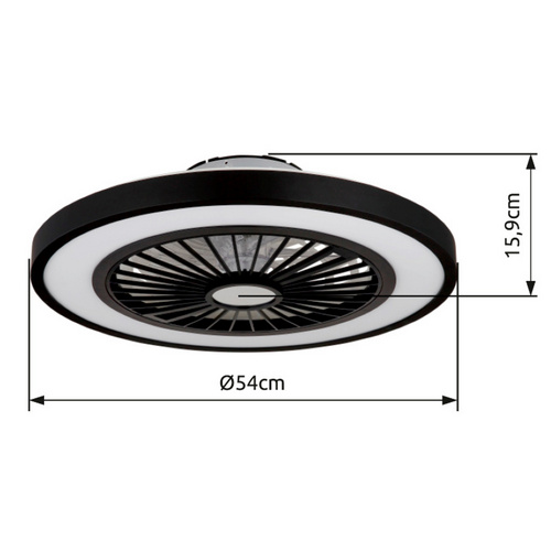 Thumbnail - GLOBO LIGHTING LED-Deckenventilator »BLIZZAK«, Ø54 cm, Kunststoff, schwarz