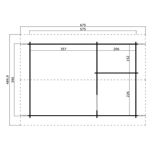LASITA MAJA Gartenhaus »Caroline«, BxHxT: 489,9 x 330,6 x 675 cm, (Außenmaß inkl. Dachüberstand), naturbelassen - braun |  Holz