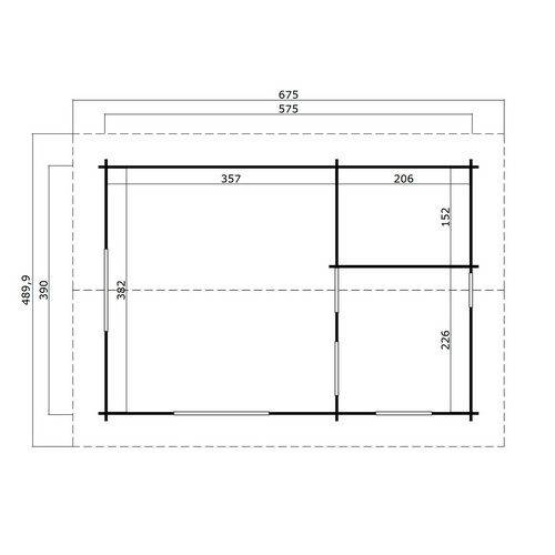 LASITA MAJA Blockbohlenhaus »Caroline«, BxHxT: 675 x 330,6 x 489,9 cm (Außenmaß inkl. Dachüberstand), grün - gruen |  Holz