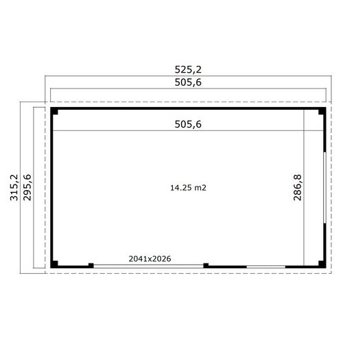 LASITA MAJA Blockbohlenhaus »Austin«, BxHxT: 525,2 x 239,4 x 315,2 cm (Außenmaß inkl. Dachüberstand), rot |  Holz