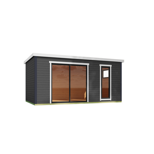 LASITA MAJA Gartenhaus »Austin«, BxHxT: 525,2 x 239,4 x 315,2 cm, (Außenmaß inkl. Dachüberstand), carbongrau |  Holz