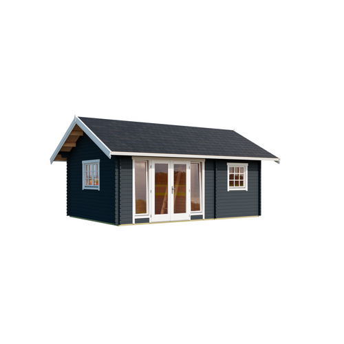 LASITA MAJA Gartenhaus »Caroline«, BxHxT: 675 x 330,6 x 489,9 cm, (Außenmaß inkl. Dachüberstand), carbongrau |  Holz