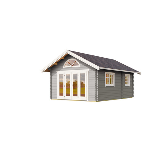 LASITA MAJA Gartenhaus »Caroline«, BxHxT: 489,9 x 330,6 x 675 cm, (Außenmaß inkl. Dachüberstand), lichtgrau |  Holz