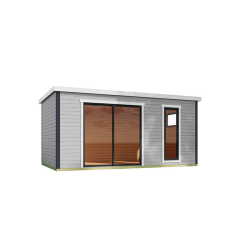 LASITA MAJA Gartenhaus »Austin«, BxHxT: 525,2 x 239,4 x 315,2 cm, (Außenmaß inkl. Dachüberstand), lichtgrau |  Holz