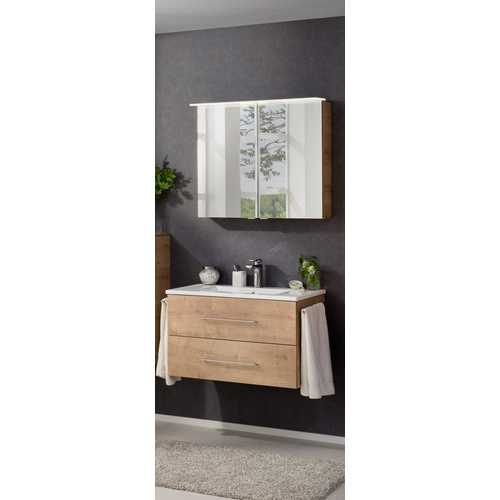 Thumbnail - FACKELMANN Waschplatz-Set »B.PERFEKT«, 80cm SPS Asteiche - braun