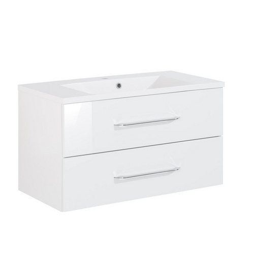 Thumbnail - FACKELMANN Waschplatz-Set »B.CLEVER«, 90cm SPS Weiß - weiss