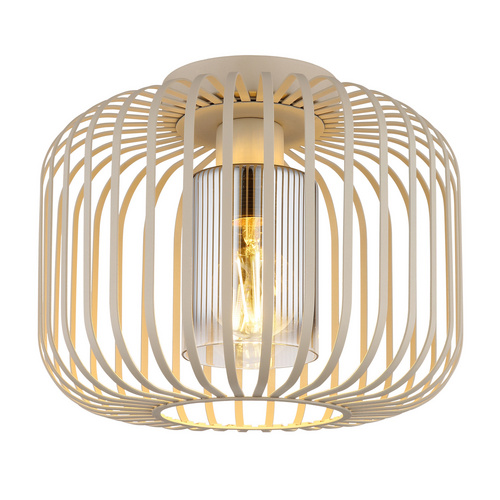 GLOBO LIGHTING Deckenleuchte »ALFRED«, D: 28 cm, H: 2 cm, E27, 40W, ohne Leuchtmittel - beige