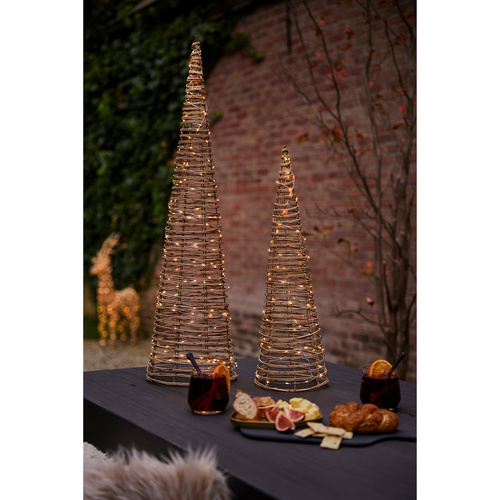 Thumbnail - Lumineo Weihnachtsfigur, Rentier, 360 Lichter, warmweiß - beige | weiss