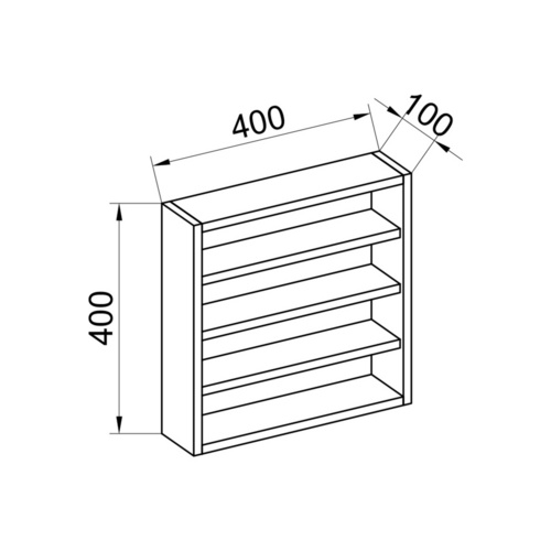 Thumbnail - VCM Küchenregal »Esaldi«, BxHxT: 40 x 40 x 10 cm - braun