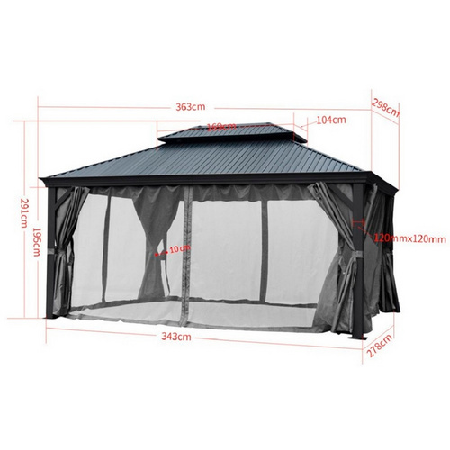 Jet-Line Pavillon »Damaskus«, BxHxT: 3...