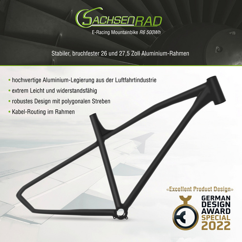 Thumbnail - SachsenRad E-Bike »R6 E-Racing«, 26 Zoll, 7-Gang - schwarz