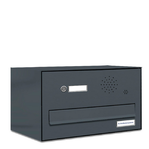 AL BRIEFKASTENSYSTEME Briefkasten, Parteien: 1, BxHxT: 38,5 x 23 x 27,5 cm - grau