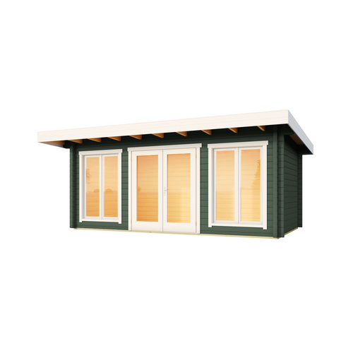 LASITA MAJA Gartenhaus »Dorset«, BxHxT: 480 x 238 x 250 cm (Außenmaß inkl. Dachüberstand), grüngrau - gruen |  Holz  |  ...