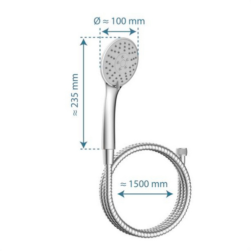 Thumbnail - SCHÜTTE Handbrause-Set »NAPOLI«, Chrom - silberfarben