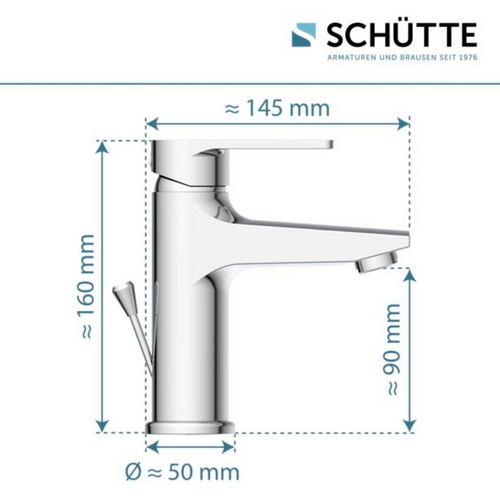 Thumbnail - SCHÜTTE Waschtischarmatur »DERBY«, Chrom - silberfarben